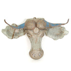 Recycled Wildebeest Metal Animal Wall Mask La Vie Bien Recycled Wildebeest Metal Animal Wall Mask