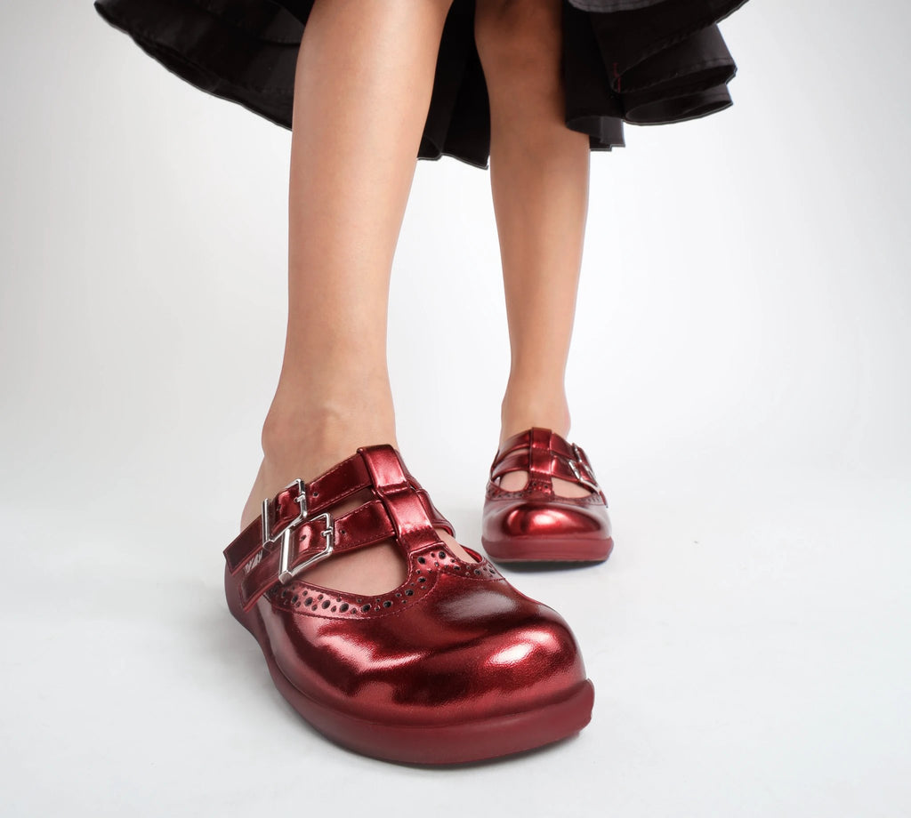Chocolaticas® Chrome Crush Crimson Women's Clog by Hot Chocolate Design