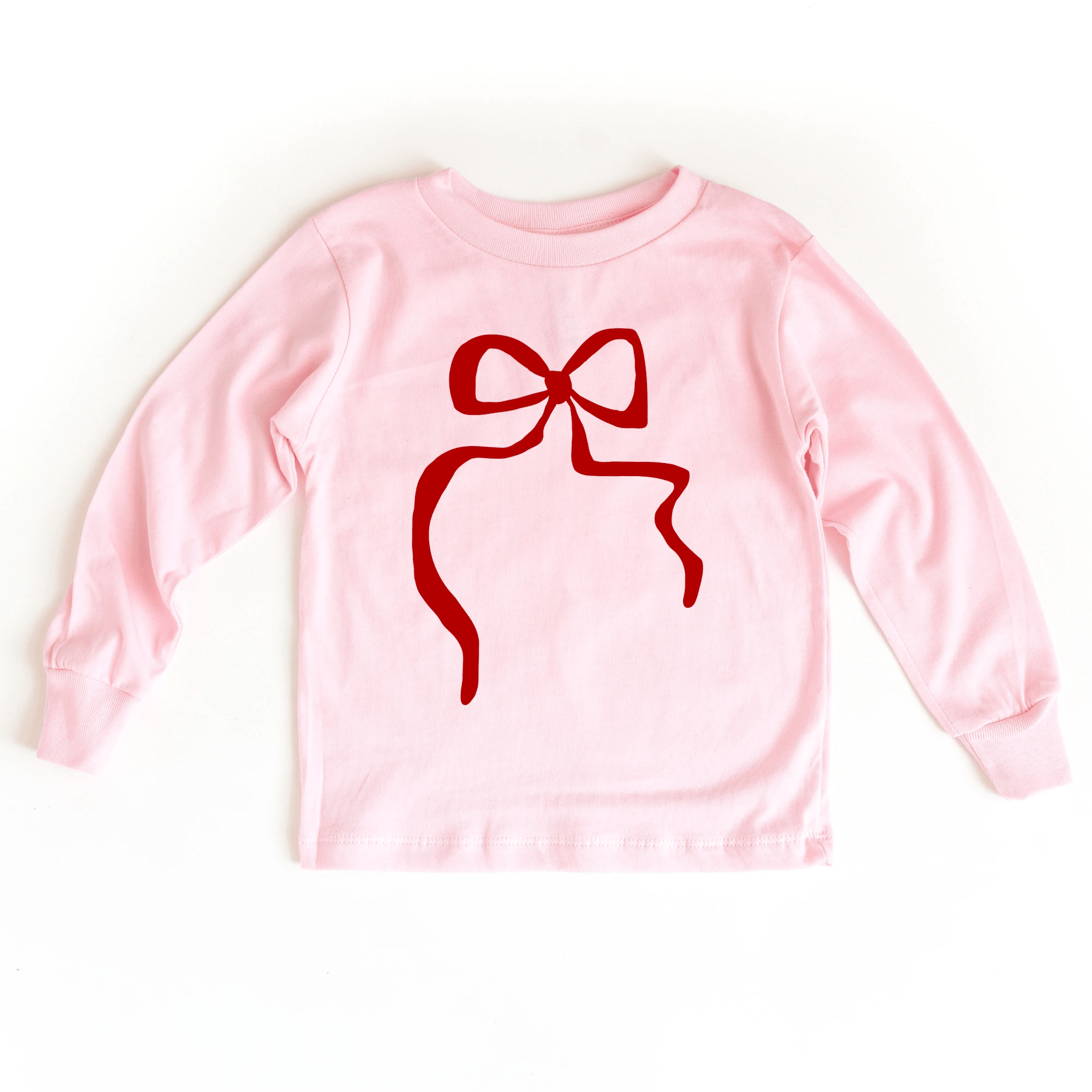 Red Coquette Bow toddler and youth tee shirt, Valentine's Day collection by Benny and Ray Apparel