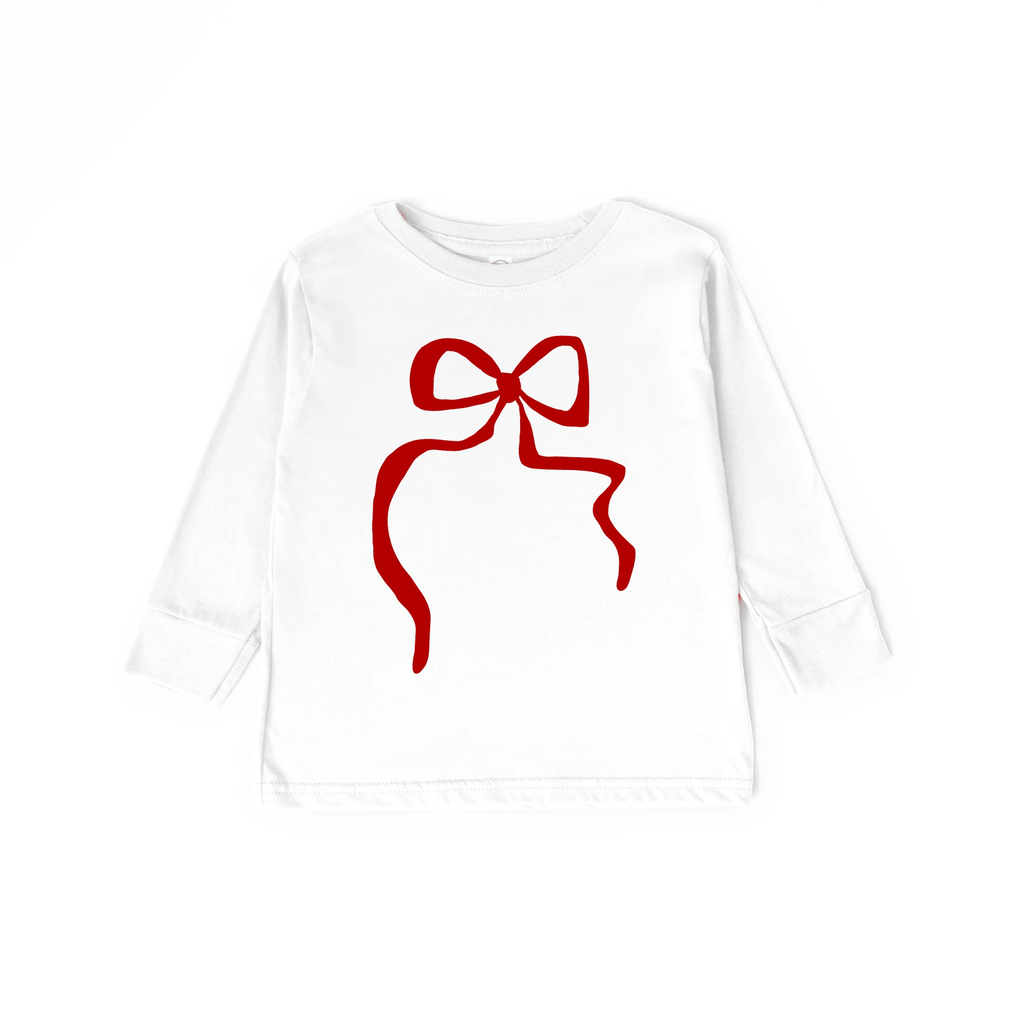 Red Coquette Bow toddler and youth tee shirt, Valentine's Day collection by Benny and Ray Apparel