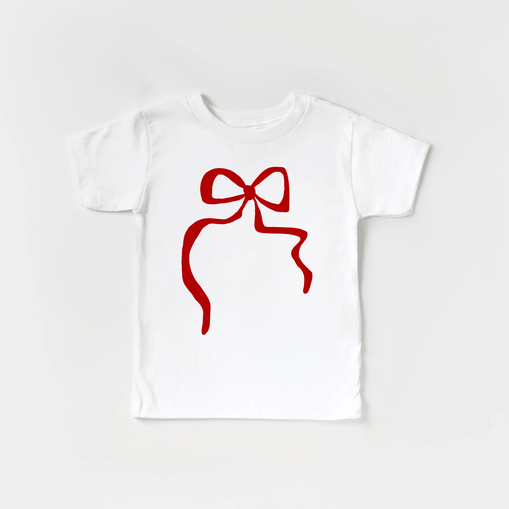 Red Coquette Bow toddler and youth tee shirt, Valentine's Day collection by Benny and Ray Apparel