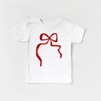 Red Coquette Bow toddler and youth tee shirt, Valentine's Day collection by Benny and Ray Apparel