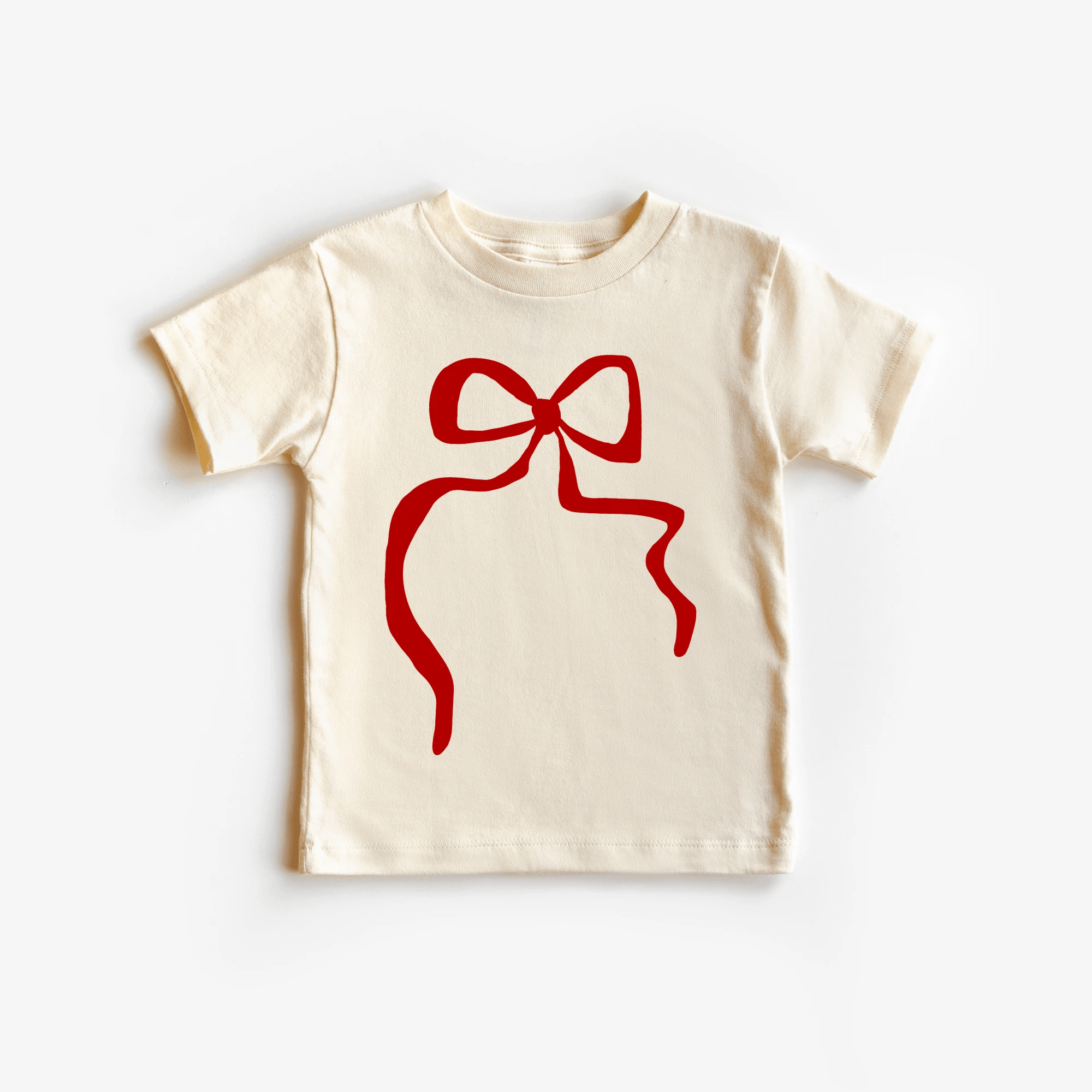 Red Coquette Bow toddler and youth tee shirt, Valentine's Day collection by Benny and Ray Apparel