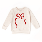 Red Coquette Bow toddler or youth Sweater, Valentine's Day collection by Benny and Ray Apparel