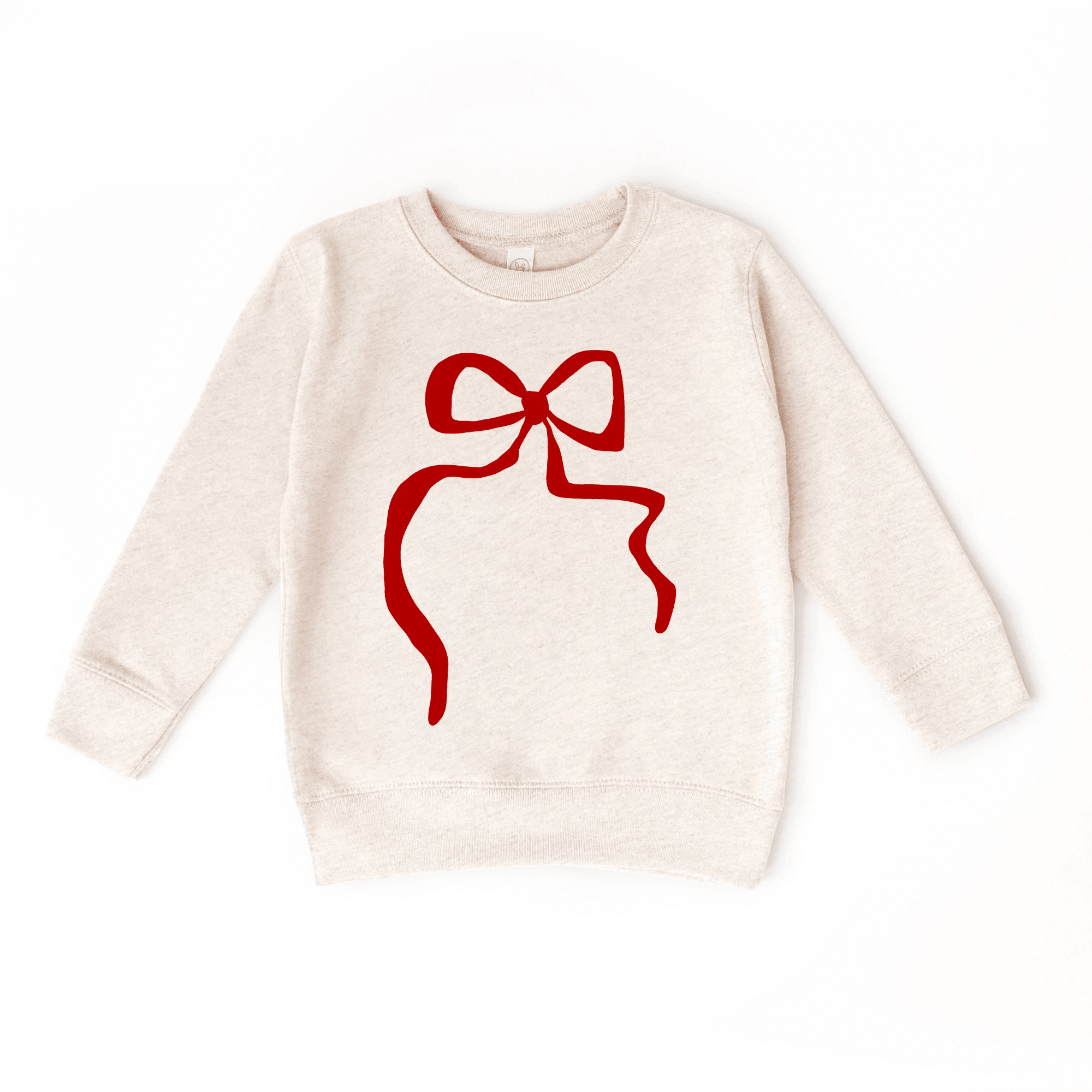 Red Coquette Bow toddler or youth Sweater, Valentine's Day collection by Benny and Ray Apparel