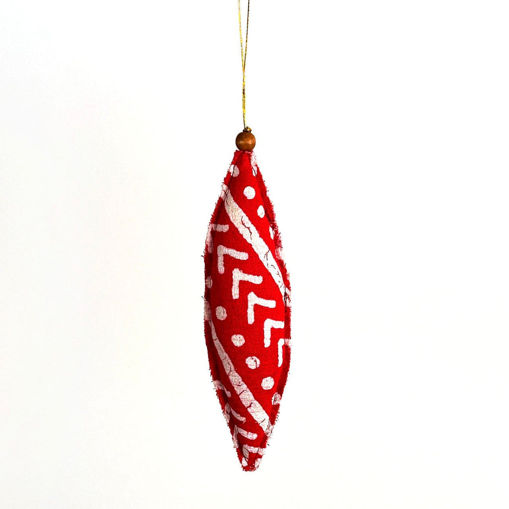 Red Finial Shaped Ornaments - Set of 4 La Vie Bien Red Finial Shaped Ornaments - Set of 4