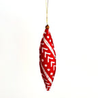 Red Finial Shaped Ornaments - Set of 4 La Vie Bien Red Finial Shaped Ornaments - Set of 4
