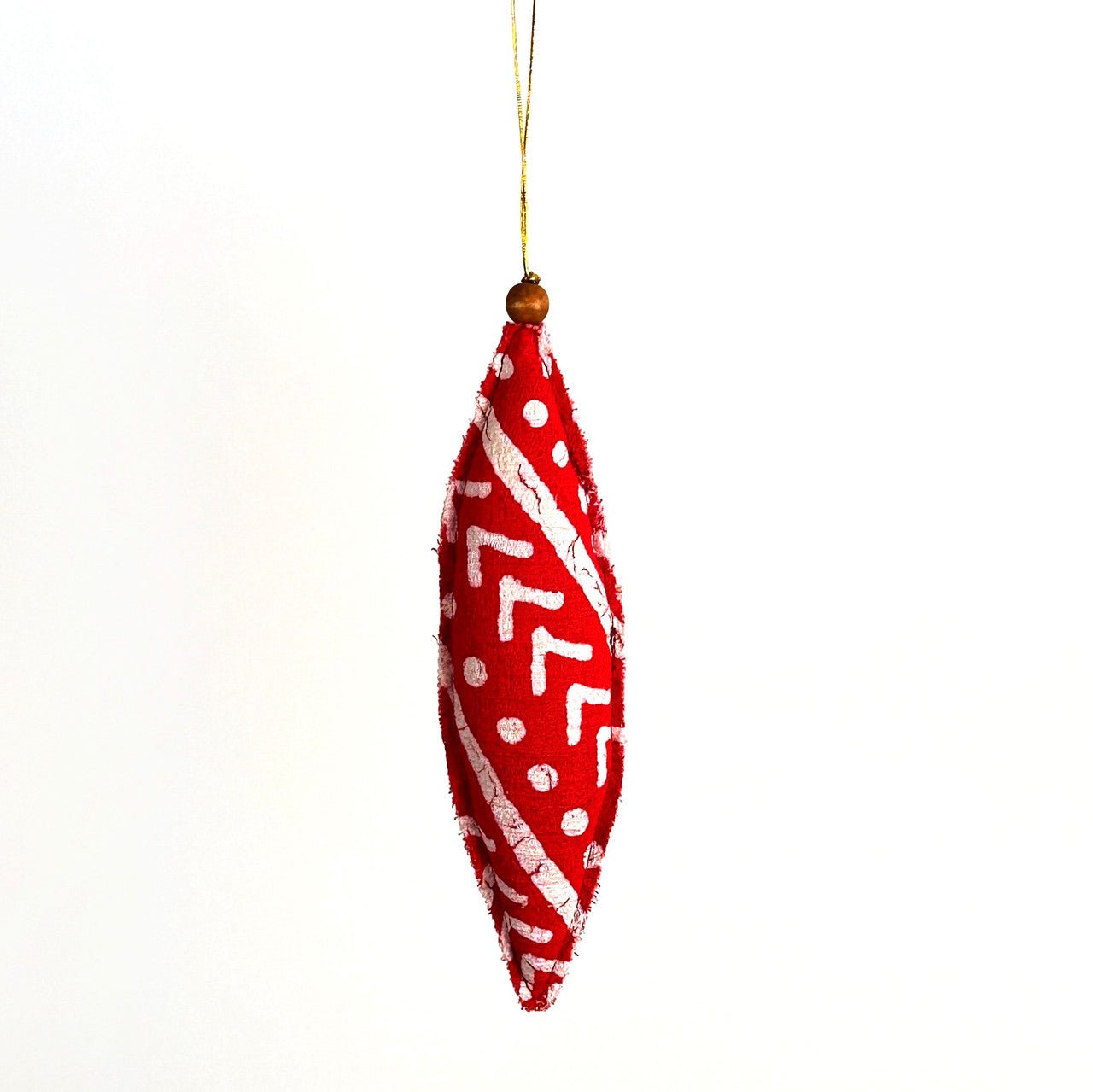 Red Finial Shaped Ornaments - Set of 4 La Vie Bien Red Finial Shaped Ornaments - Set of 4