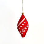 Red Finial Shaped Ornaments - Set of 4 La Vie Bien Red Finial Shaped Ornaments - Set of 4