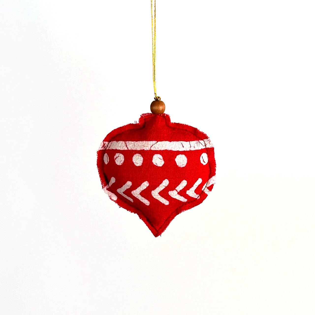 Red Finial Shaped Ornaments - Set of 4 La Vie Bien Red Finial Shaped Ornaments - Set of 4
