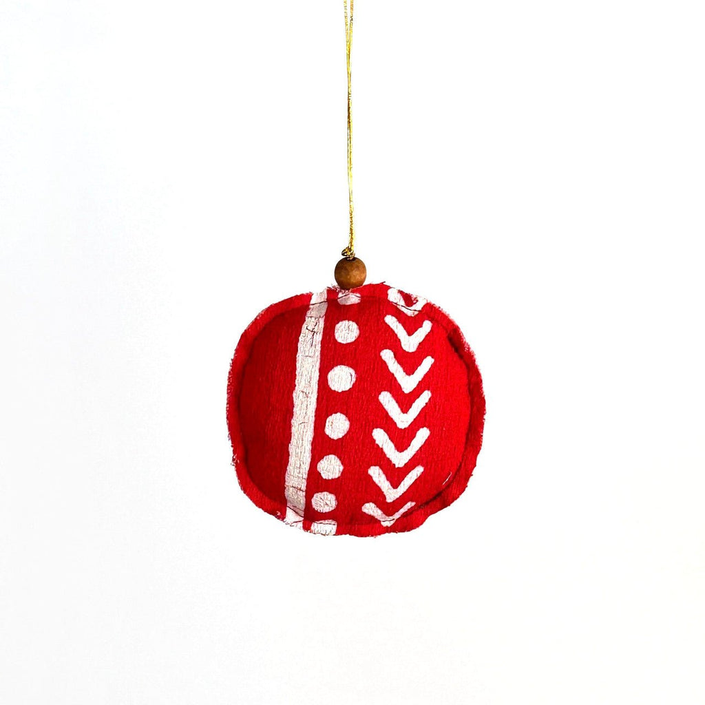 Red Finial Shaped Ornaments - Set of 4 La Vie Bien Red Finial Shaped Ornaments - Set of 4