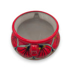 Red Peacock Talavera Planter | Hand-Painted Mexican Pot