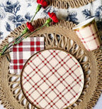Red Plaid Small Disposable Paper Napkins (16pcs) Small Napkins La Vie Bien Red Plaid Small Disposable Paper Napkins (16pcs)