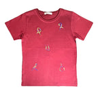 Red Shirt with Embroidery T-shirt La Vie Bien Red Shirt with Embroidery