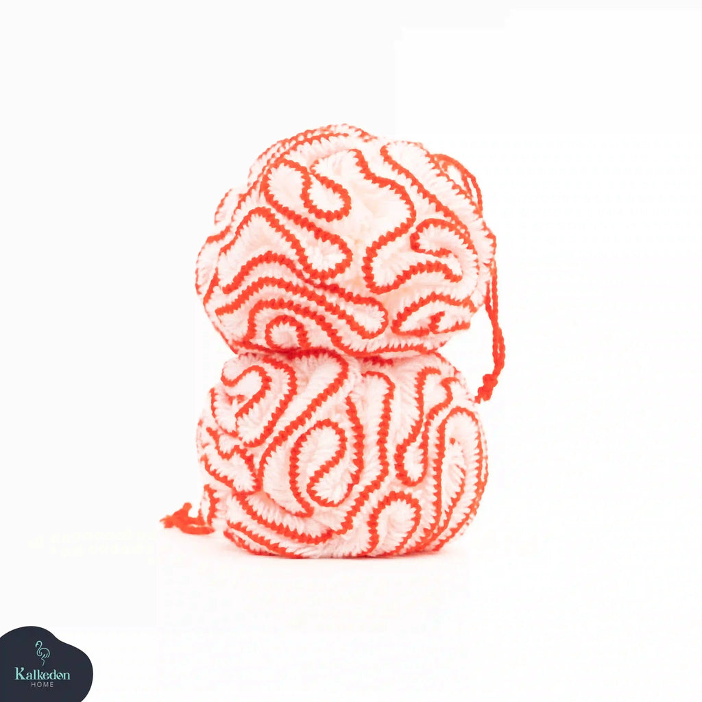 Organic Cotton Shower Pouf by Kalkedon Towels