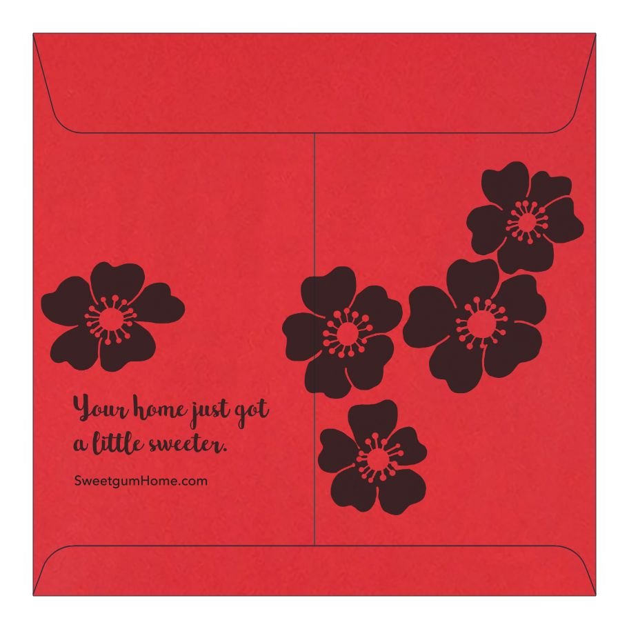 Red Sweetgum Home envelope | Perfect for holiday gifting! Envelope La Vie Bien Red Sweetgum Home envelope | Perfect for holiday gifting!