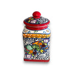 Red Talavera Canister Set | Hand - Painted Mexican Kitchen Jars Talavera Canister Set La Vie Bien Red Talavera Canister Set | Hand - Painted Mexican Kitchen Jars