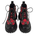 Red Tartan Women's Boots Boots La Vie Bien Red Tartan Women's Boots