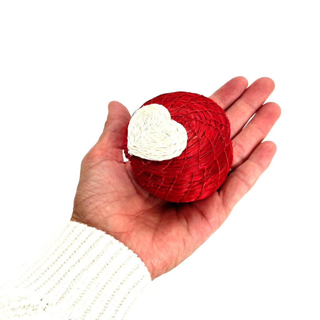 Red Tiny Basket with Love Heart La Vie Bien Red Tiny Basket with Love Heart