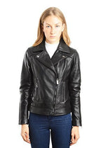 REED EST. 1950 Women's Jacket Genuine Lambskin Leather Biker Fashion Coat - Imported Apparel La Vie Bien REED EST. 1950 Women's Jacket Genuine Lambskin Leather Biker Fashion Coat - Imported