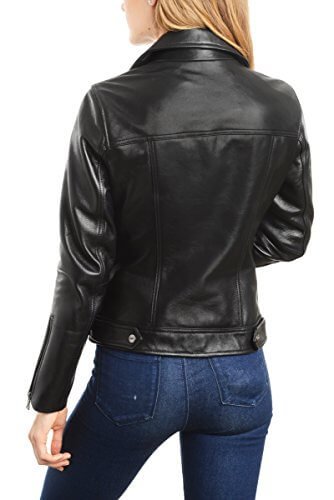 REED EST. 1950 Women's Jacket Genuine Lambskin Leather Biker Fashion Coat - Imported Apparel La Vie Bien REED EST. 1950 Women's Jacket Genuine Lambskin Leather Biker Fashion Coat - Imported