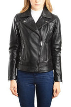 REED EST. 1950 Women's Jacket Genuine Lambskin Leather Biker Fashion Coat - Imported Apparel La Vie Bien REED EST. 1950 Women's Jacket Genuine Lambskin Leather Biker Fashion Coat - Imported