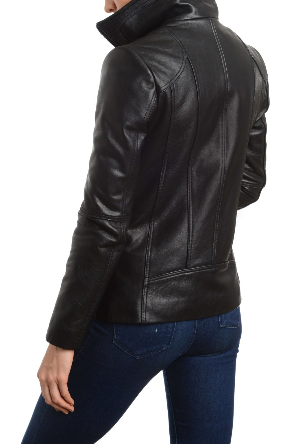 REED EST. 1950 Women's Jacket Genuine Lambskin Leather Stand UP Collar Winners Coat - Imported Apparel La Vie Bien REED EST. 1950 Women's Jacket Genuine Lambskin Leather Stand UP Collar Winners Coat - Imported