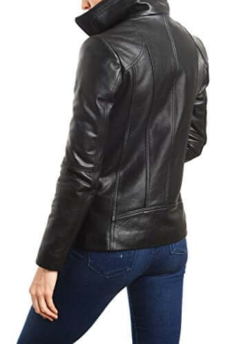 REED EST. 1950 Women's Jacket Genuine Lambskin Leather Stand UP Collar Winners Coat - Imported Apparel La Vie Bien REED EST. 1950 Women's Jacket Genuine Lambskin Leather Stand UP Collar Winners Coat - Imported