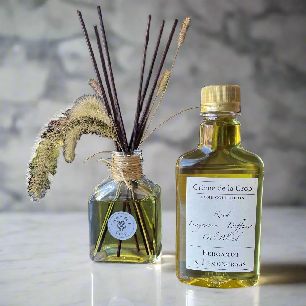 Reed Fragrance - Diffuser, Starter Kit - Bergamot & Lemongrass by Creme de la Crop