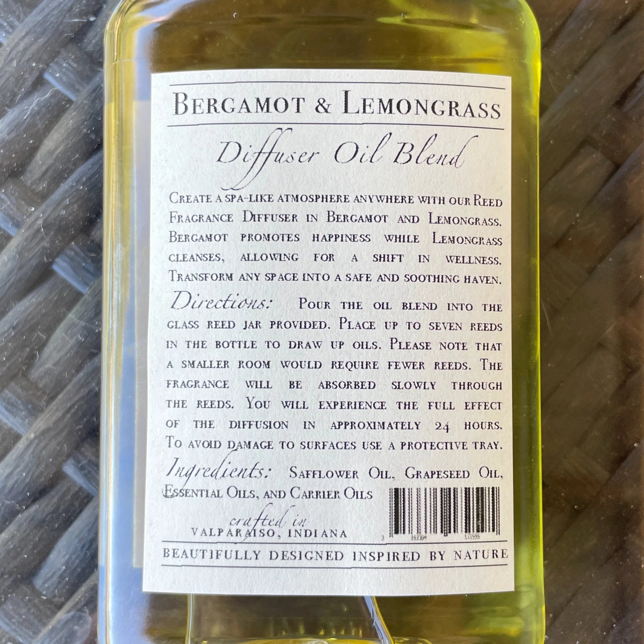 Reed Fragrance - Diffuser, Starter Kit - Bergamot & Lemongrass by Creme de la Crop