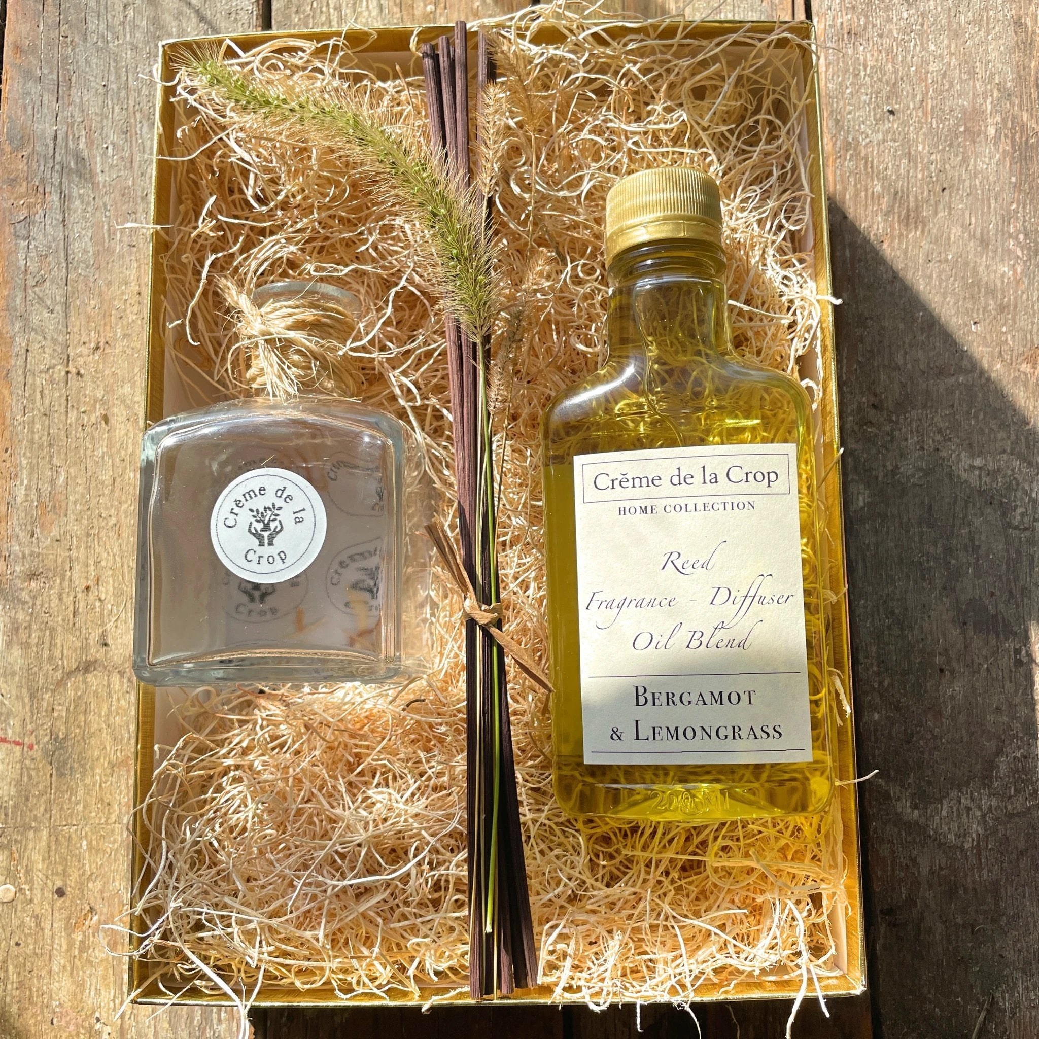 Reed Fragrance - Diffuser, Starter Kit - Bergamot & Lemongrass by Creme de la Crop