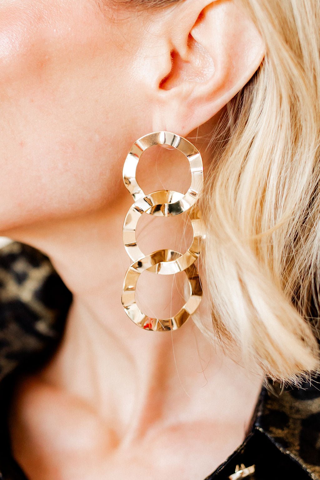 Reese Statement Earrings - Gold