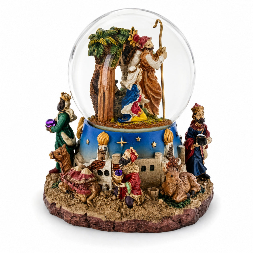 Regal Gift Bearers Nativity Scene Musical Water Snow Globe Snow Globes > Religious > Nativity La Vie Bien Regal Gift Bearers Nativity Scene Musical Water Snow Globe
