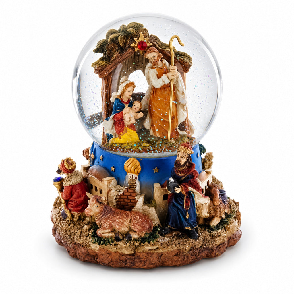 Regal Gift Bearers Nativity Scene Musical Water Snow Globe Snow Globes > Religious > Nativity La Vie Bien Regal Gift Bearers Nativity Scene Musical Water Snow Globe