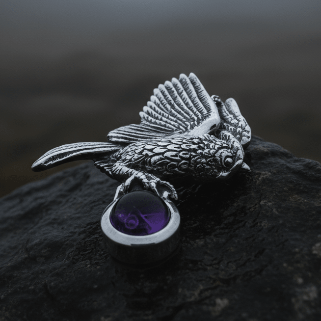 Regal Owl Necklace in Sterling Silver Pendant La Vie Bien Regal Owl Necklace in Sterling Silver