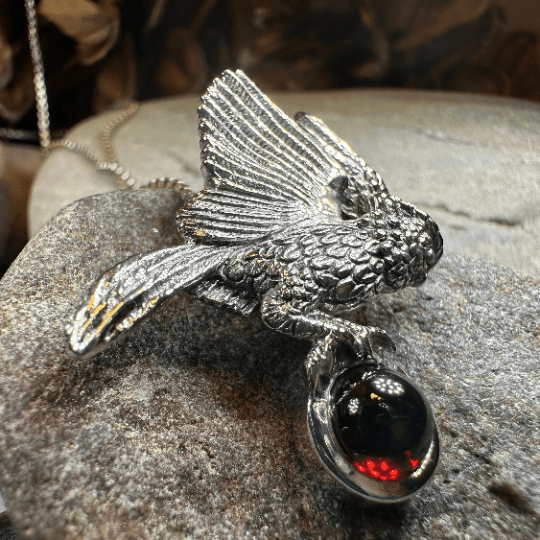 Regal Owl Necklace in Sterling Silver Pendant La Vie Bien Regal Owl Necklace in Sterling Silver