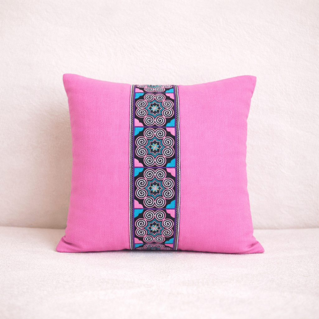 Reina Embroidered Pillow Cover - Thailand Decor La Vie Bien Reina Embroidered Pillow Cover - Thailand