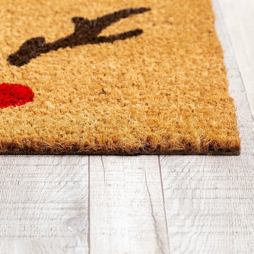 Reindeer Christmas Doormat by Nickel Designs Custom Doormats