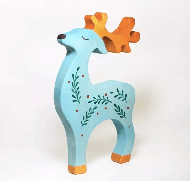 Reindeer Figurine Toy by PoppyBabyCo