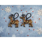 Reindeer Seed Bead Ornament - Guatemala Decor La Vie Bien Reindeer Seed Bead Ornament - Guatemala