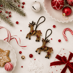 Reindeer Seed Bead Ornament - Guatemala Decor La Vie Bien Reindeer Seed Bead Ornament - Guatemala