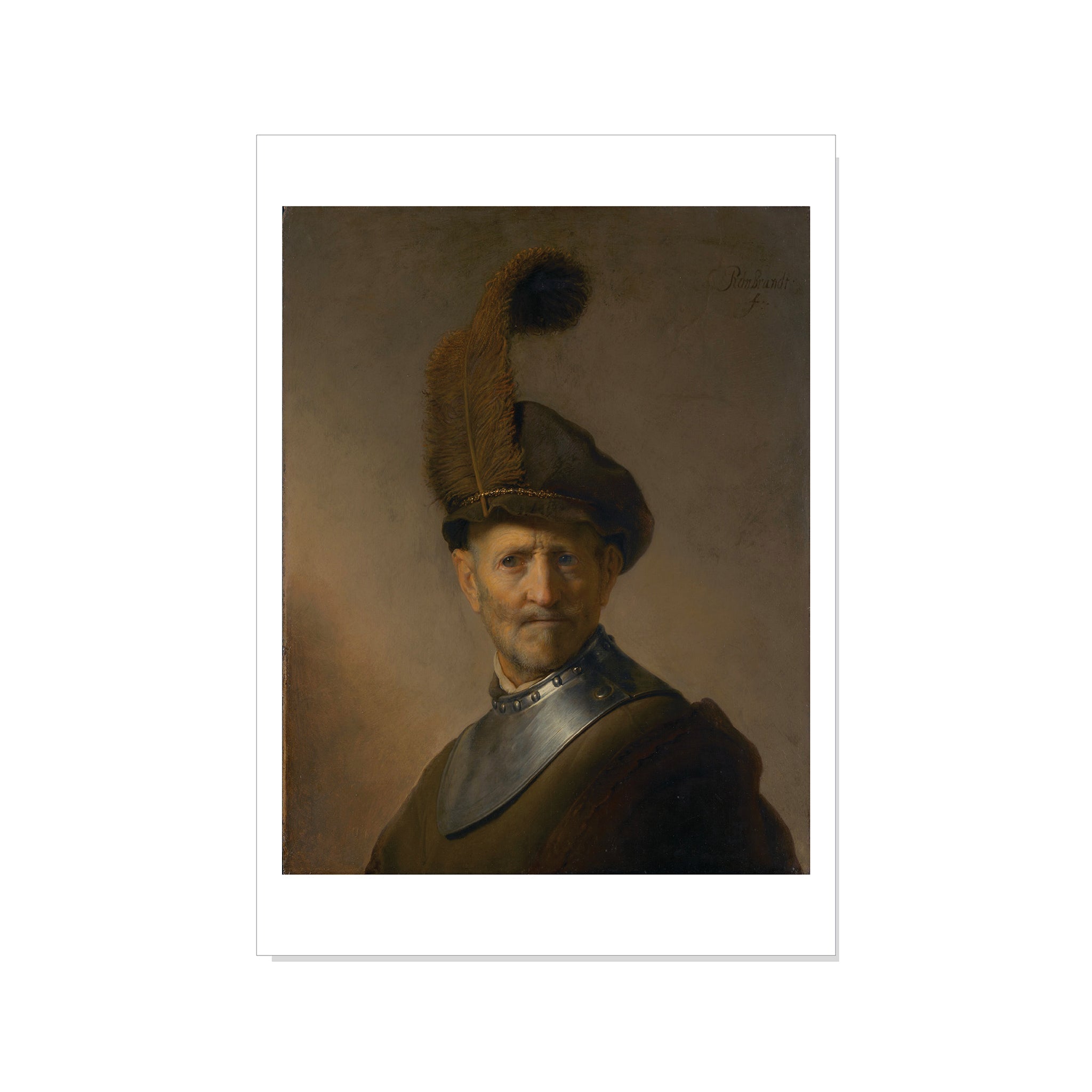 Rembrandt - An Old Man in Military Costume - Postcard STATIONERY La Vie Bien Rembrandt - An Old Man in Military Costume - Postcard