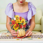 HugePop Harvest Bouquet Pop Up Card, With Detachable Bouquet, 10"x14" by Paper Love