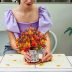 HugePop Pop Up Maple Leaf with Detachable Bouquet by Paper Love