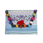 Repurposed Pom Poms and Bells Vintage Hmong Clutch - Thailand Bags La Vie Bien Repurposed Pom Poms and Bells Vintage Hmong Clutch - Thailand