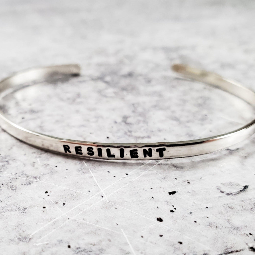 RESILIENT Skinny Cuff Bracelet Bracelets La Vie Bien RESILIENT Skinny Cuff Bracelet
