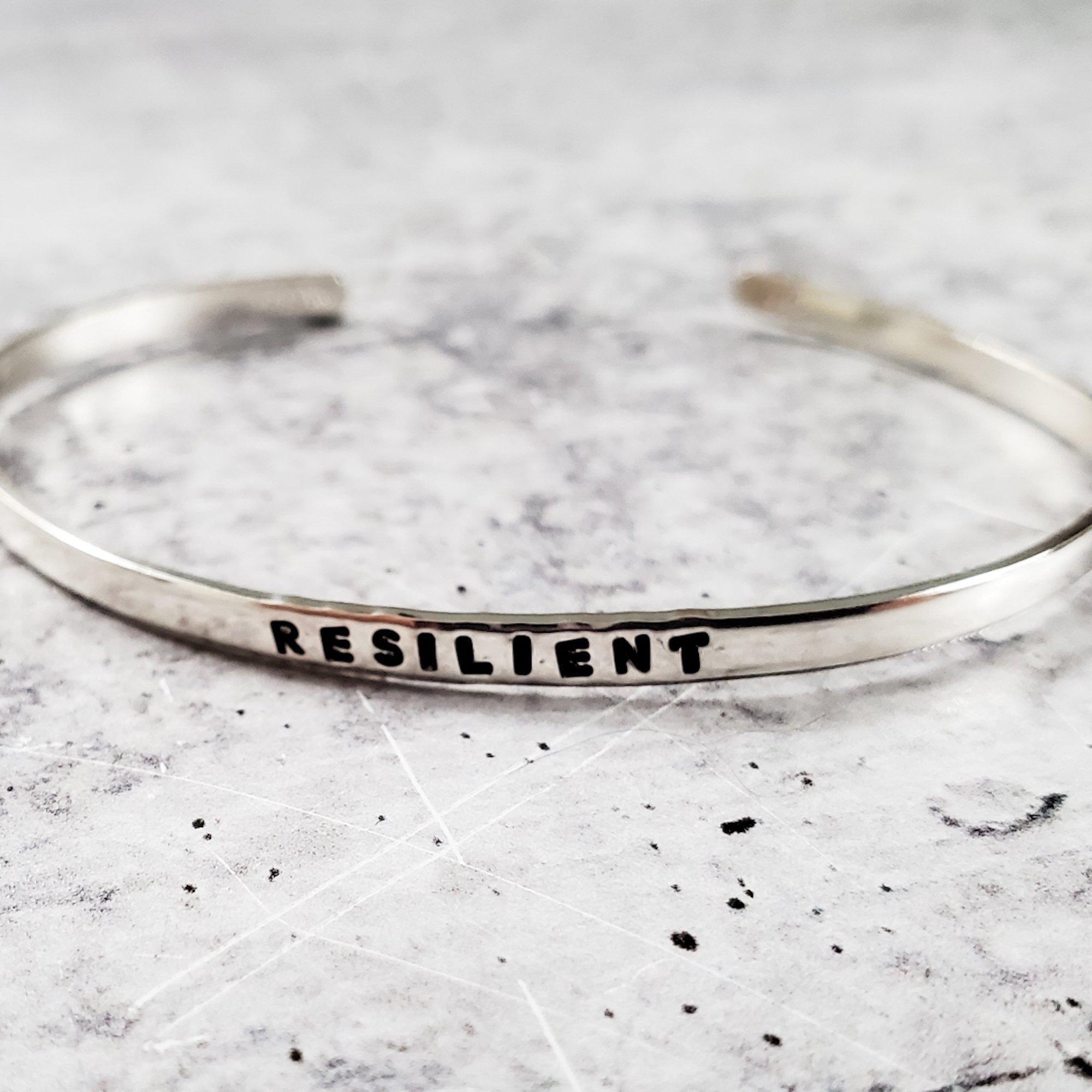 RESILIENT Skinny Cuff Bracelet Bracelets La Vie Bien RESILIENT Skinny Cuff Bracelet
