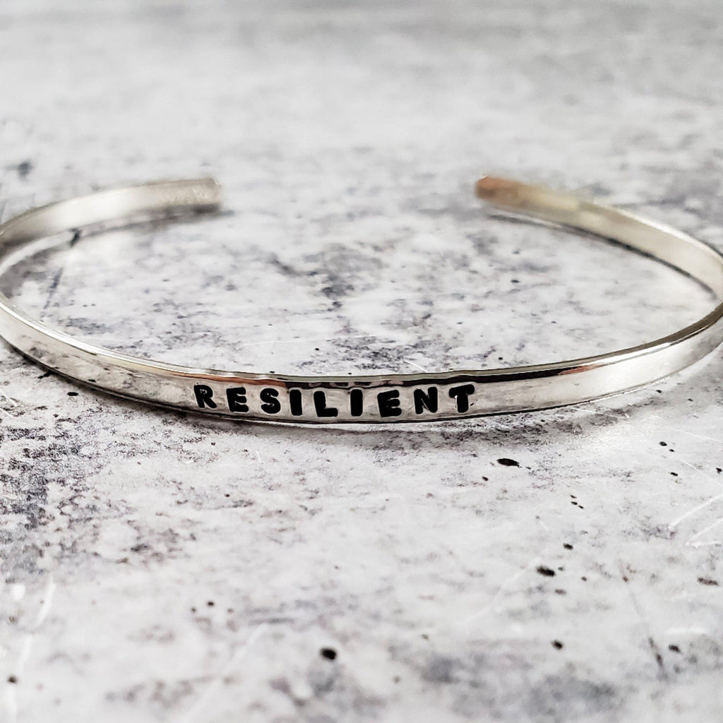 RESILIENT Skinny Cuff Bracelet Bracelets La Vie Bien RESILIENT Skinny Cuff Bracelet