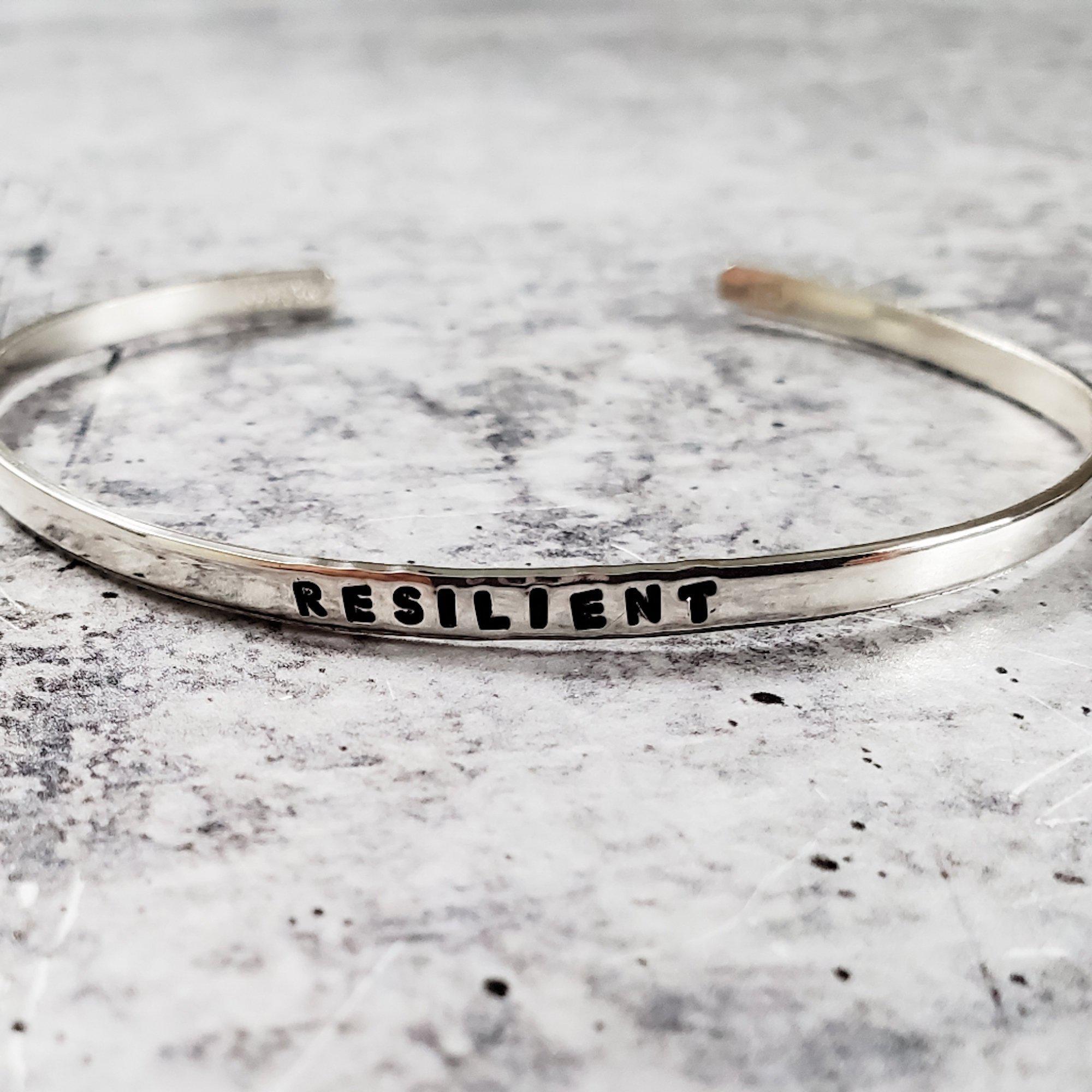 RESILIENT Skinny Cuff Bracelet Bracelets La Vie Bien RESILIENT Skinny Cuff Bracelet