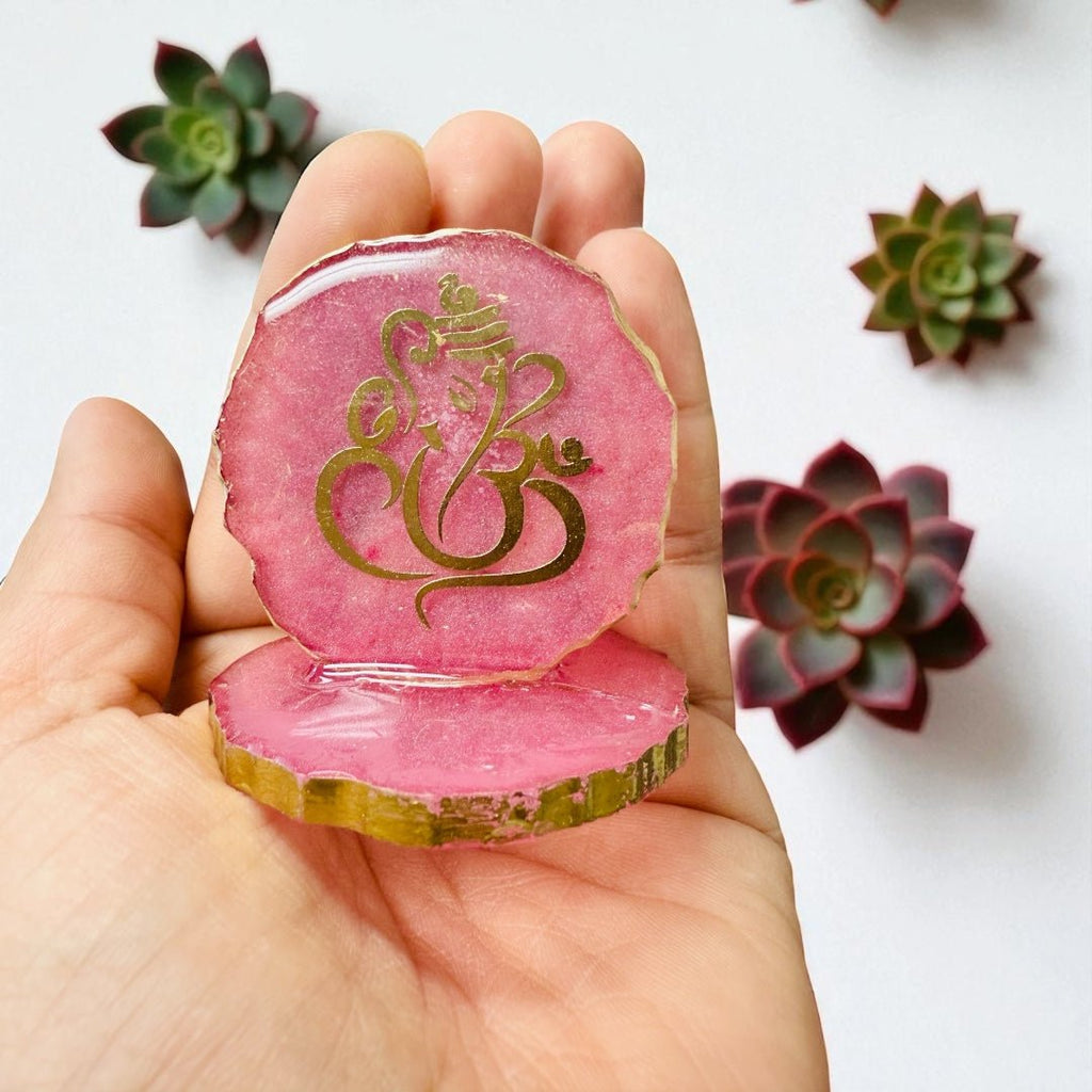 Resin Ganesha in Agate Texture -Perfect Return Gifts for Ganesh Chathurthi/Diwali/Puja La Vie Bien Resin Ganesha in Agate Texture -Perfect Return Gifts for Ganesh Chathurthi/Diwali/Puja